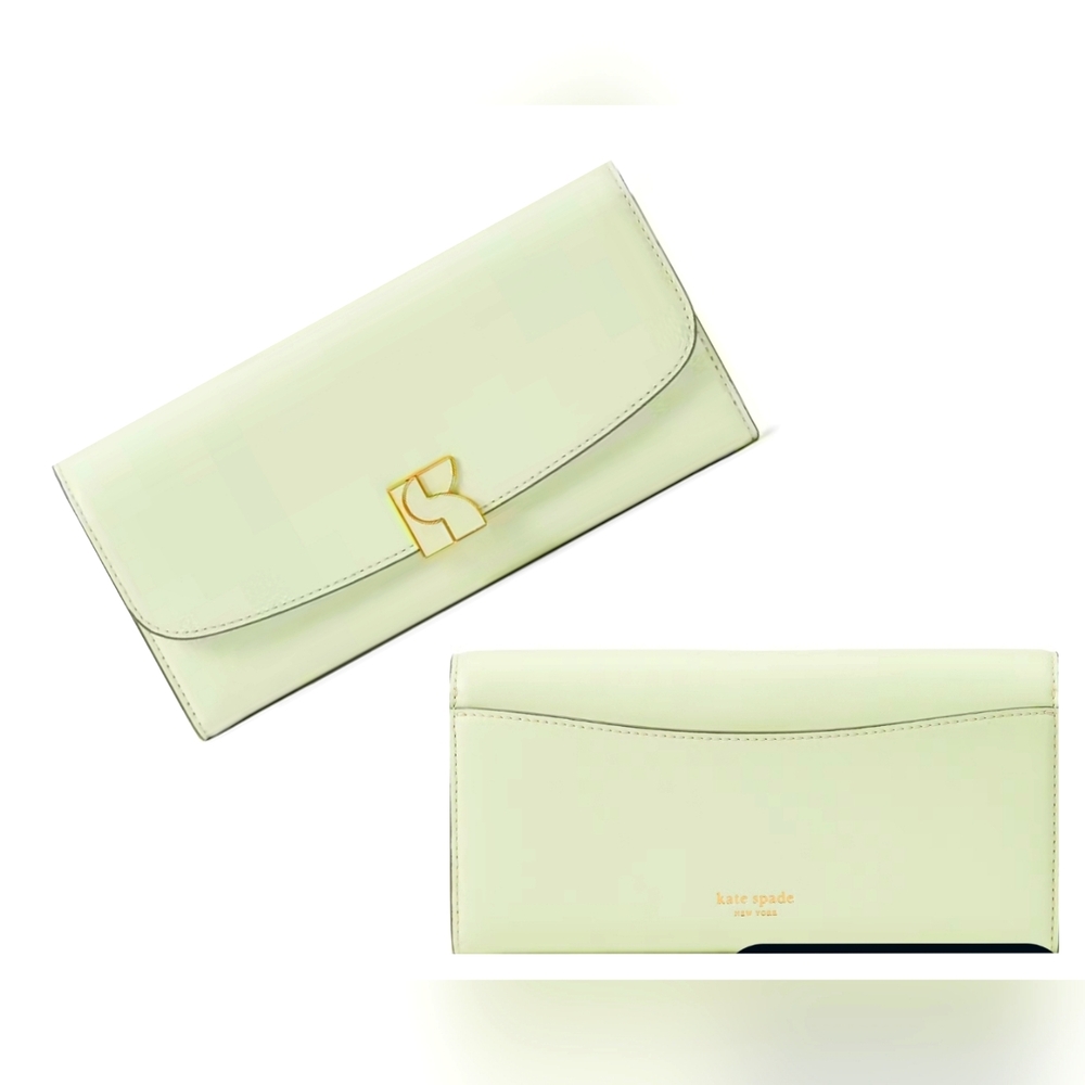 Kate Spade Dakota Flap Continental Wallet In Oak Moss NEW